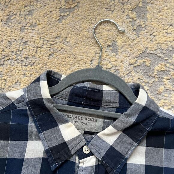 michael kors flannel long sleeve button down shirt men’s - Picture 3 of 5